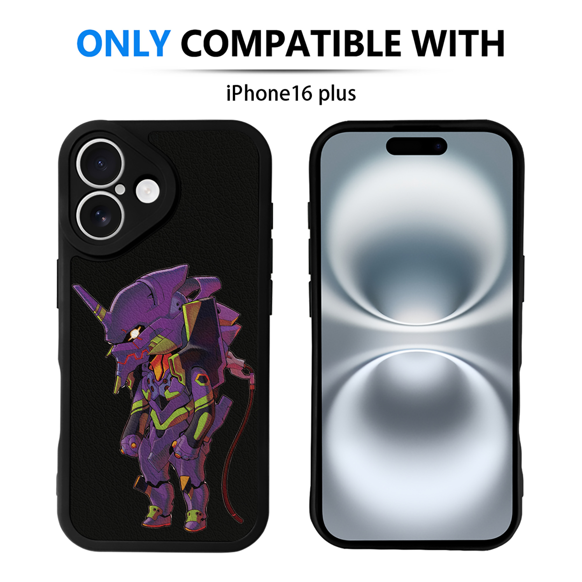 （画像用） EVA 新世紀エヴァンゲリオン 【iPhone 16シリーズ対応】シリコンスマホケース（レザー調） 材質：シリコン